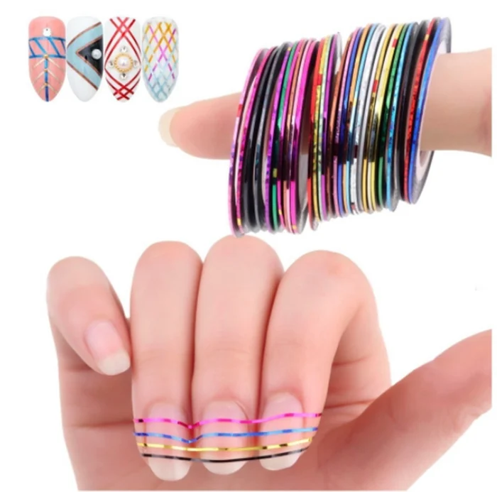 Fita / Fitilho Metalizado - Decoração Unhas - Nail Art