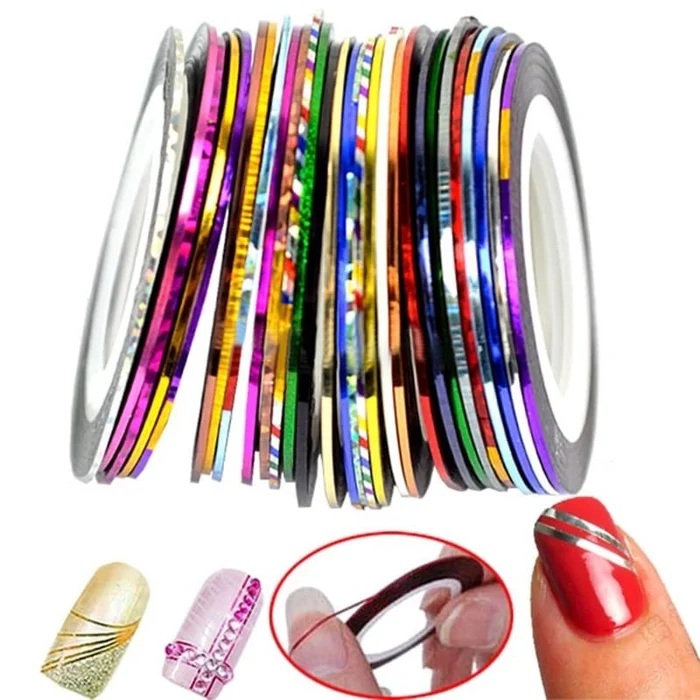 Fita / Fitilho Metalizado - Decoração Unhas - Nail Art